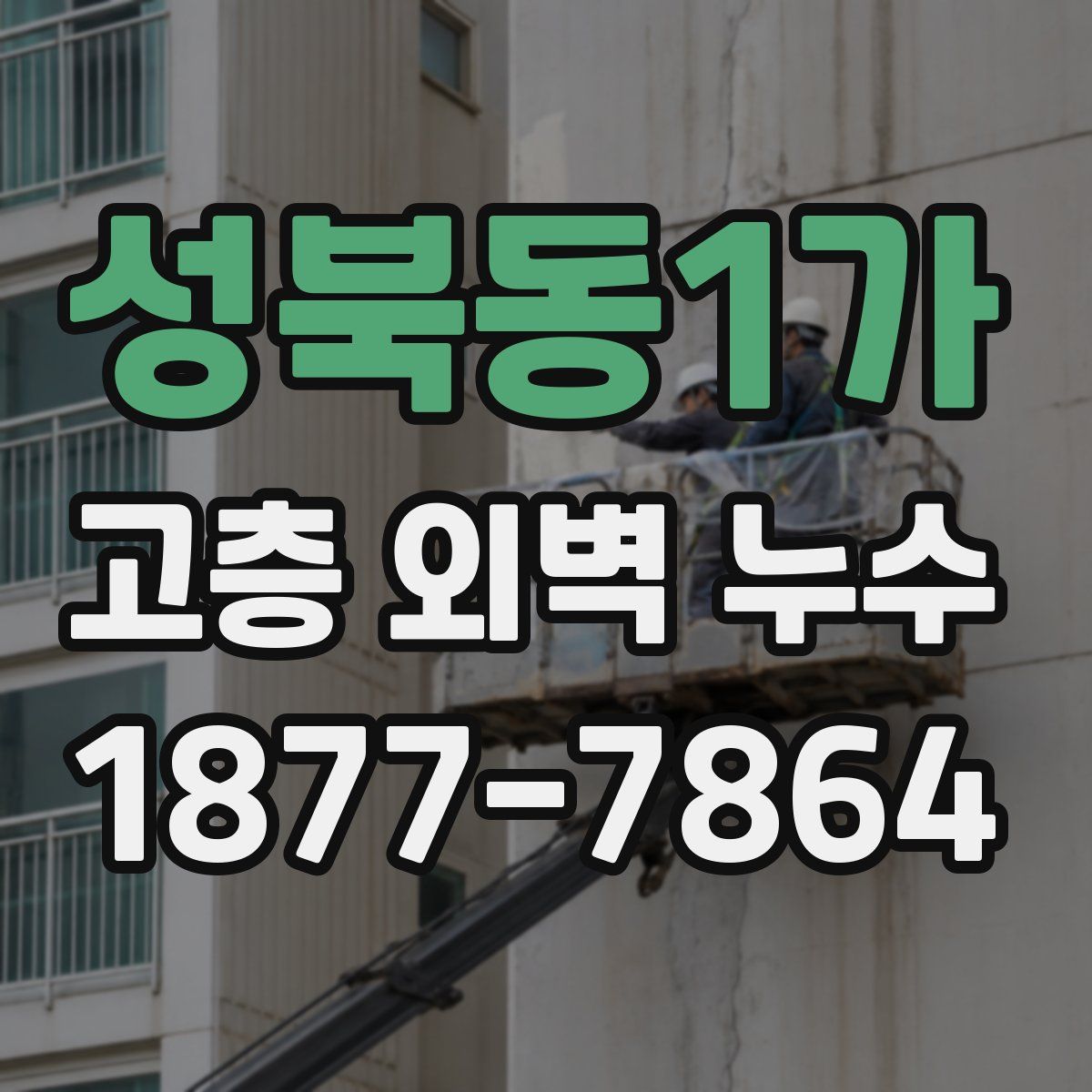 성북동1가 고층 외벽 누수