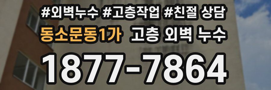 동소문동1가 고층 외벽 누수