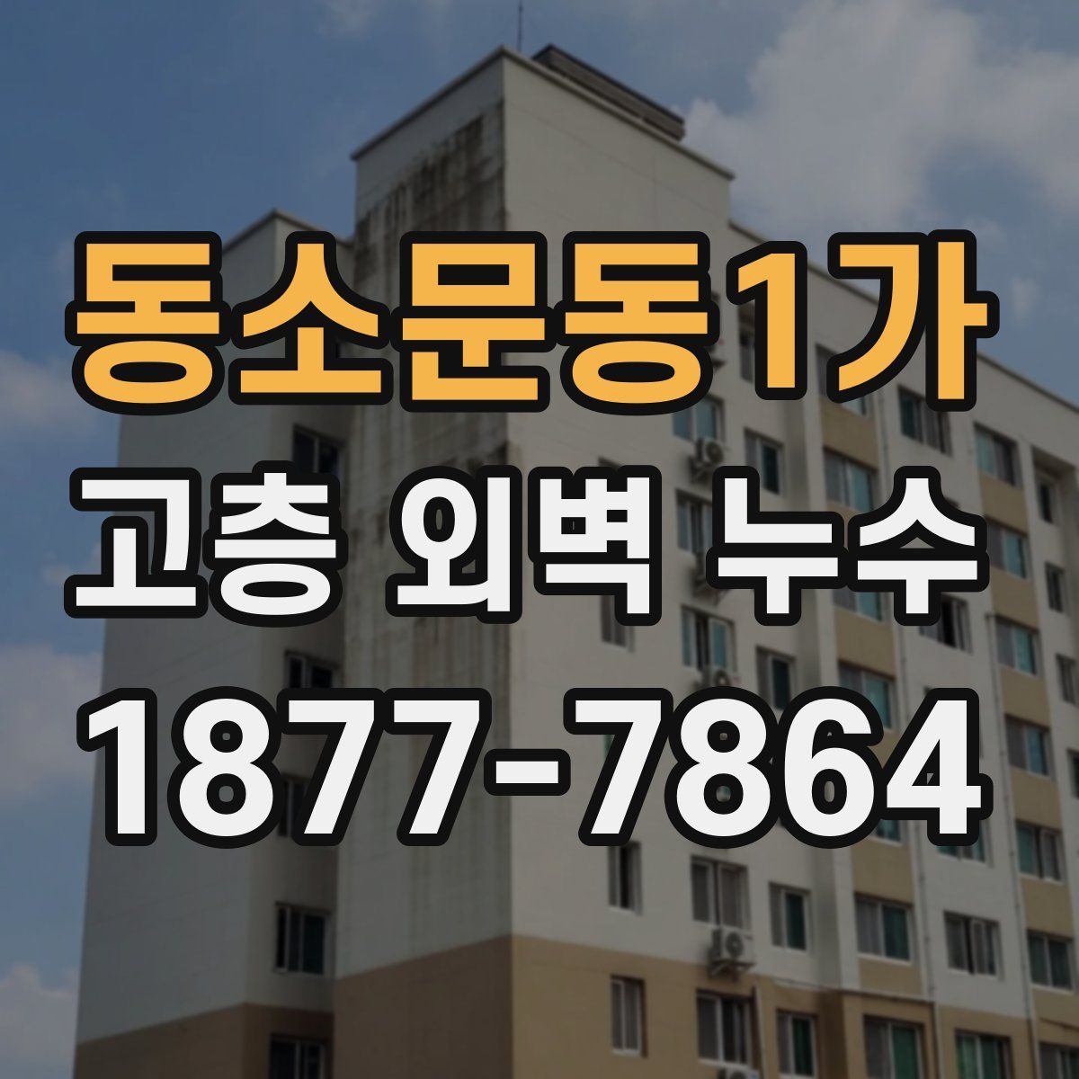 동소문동1가 고층 외벽 누수