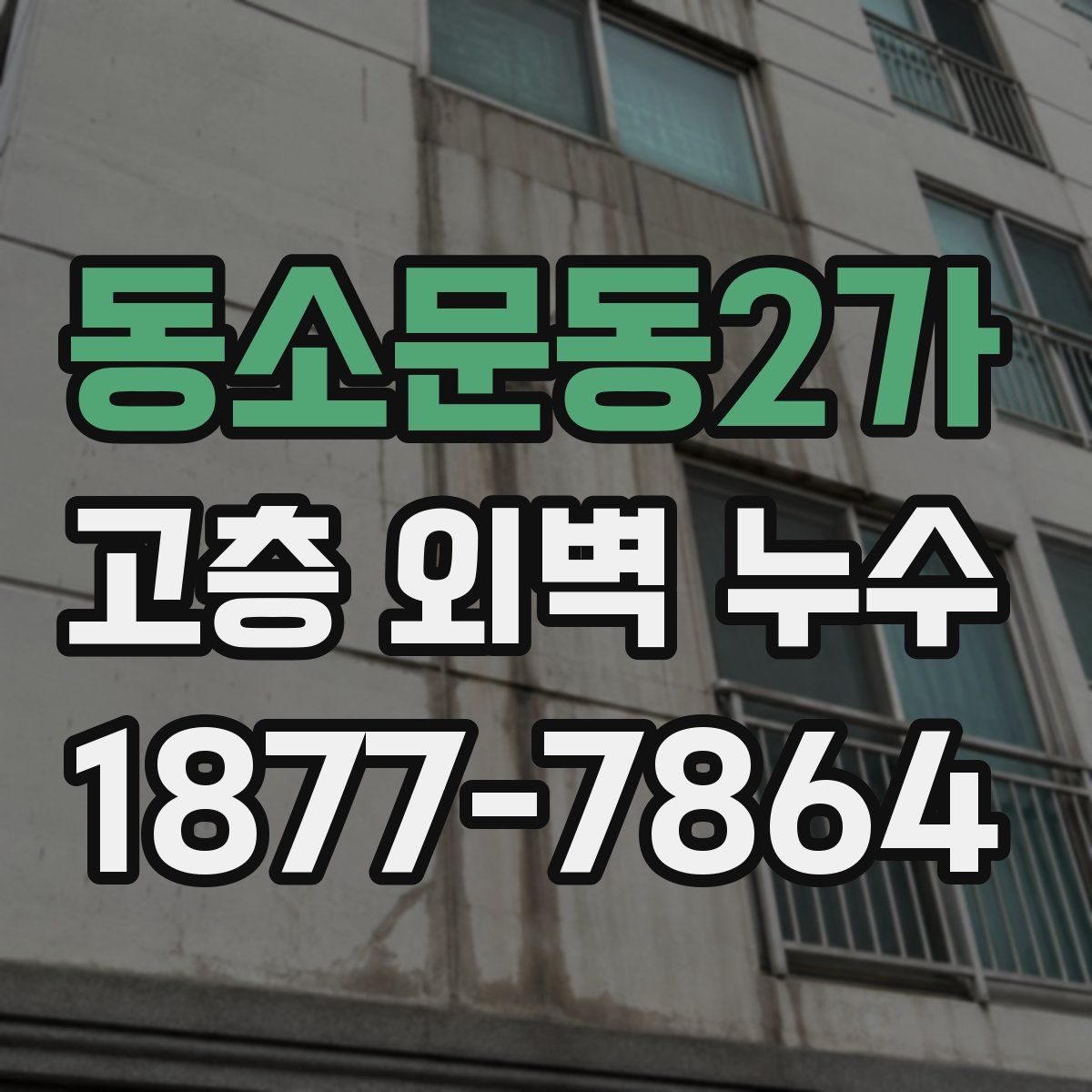 동소문동2가 고층 외벽 누수