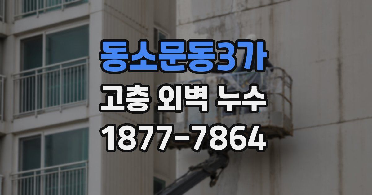 동소문동3가 고층 외벽 누수