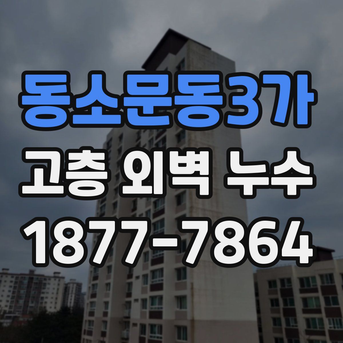 동소문동3가 고층 외벽 누수