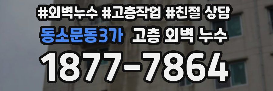 동소문동3가 고층 외벽 누수