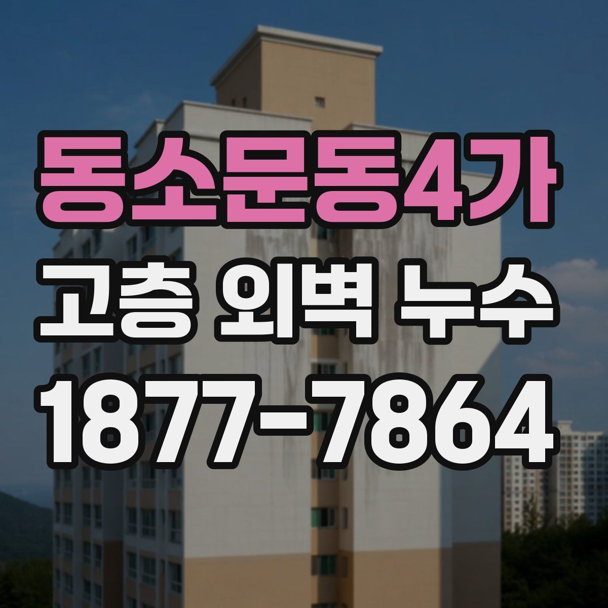 동소문동4가 고층 외벽 누수