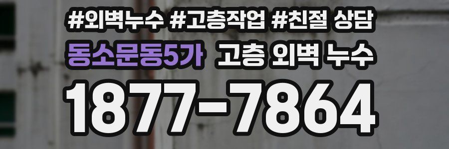 동소문동5가 고층 외벽 누수