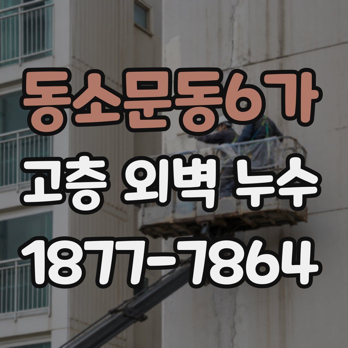 동소문동6가 고층 외벽 누수