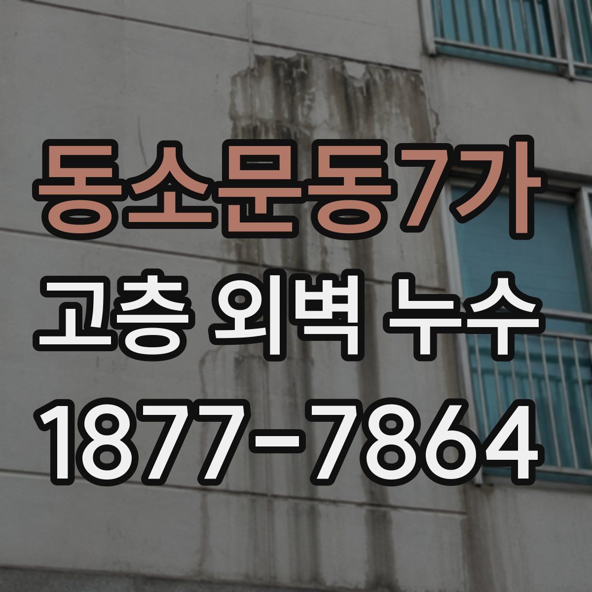 동소문동7가 고층 외벽 누수