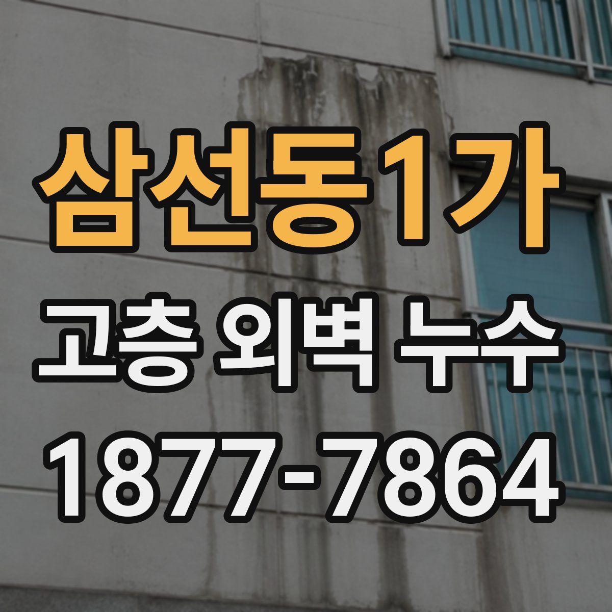 삼선동1가 고층 외벽 누수