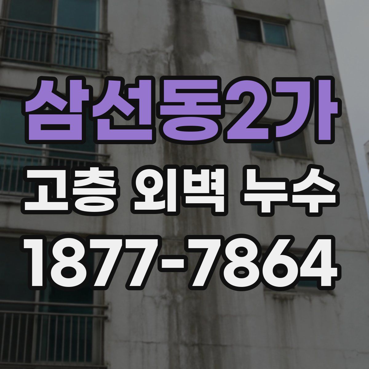삼선동2가 고층 외벽 누수