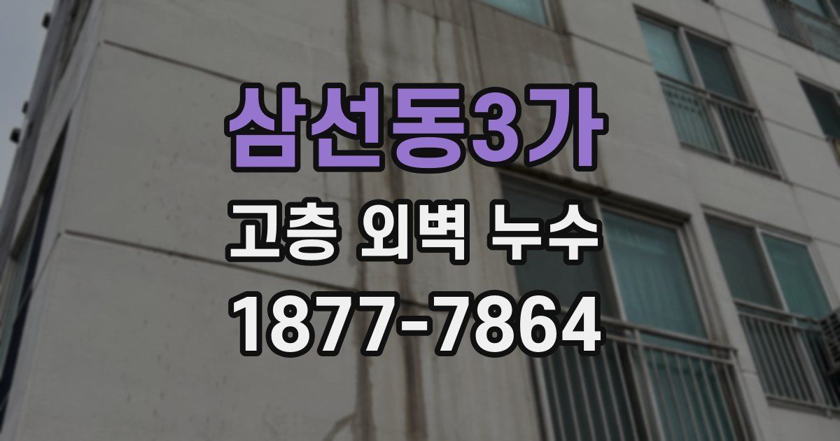 삼선동3가 고층 외벽 누수