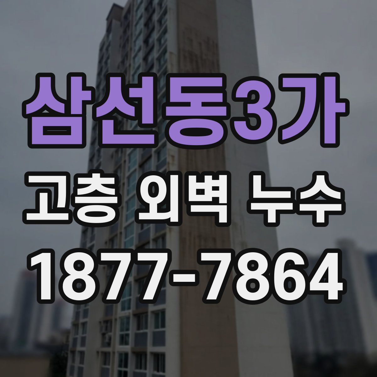 삼선동3가 고층 외벽 누수