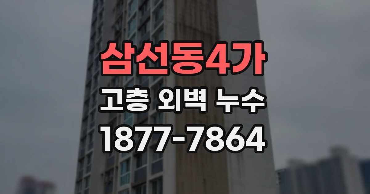삼선동4가 고층 외벽 누수