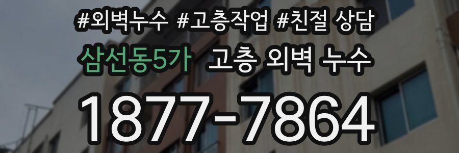 삼선동5가 고층 외벽 누수
