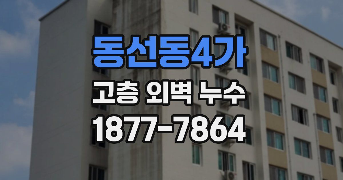 동선동4가 고층 외벽 누수