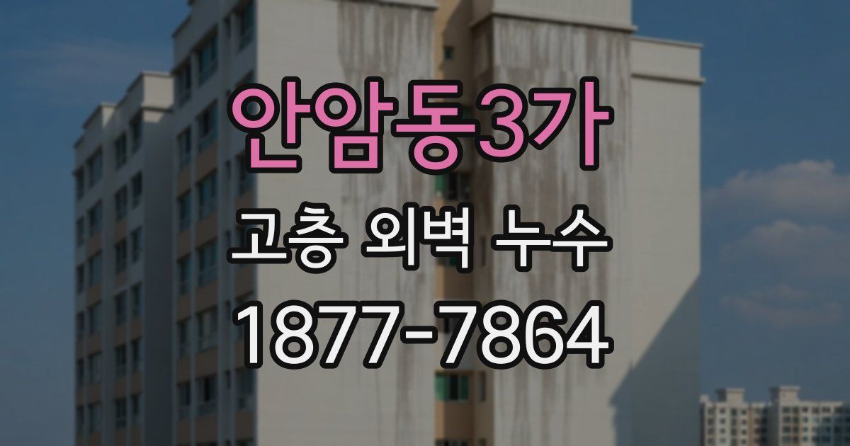안암동3가 고층 외벽 누수