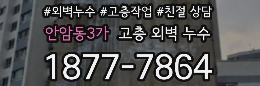 안암동3가 고층 외벽 누수