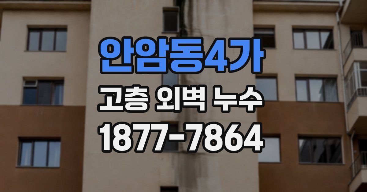 안암동4가 고층 외벽 누수
