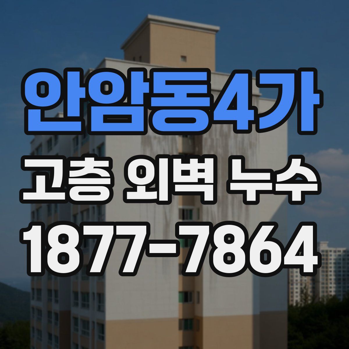 안암동4가 고층 외벽 누수