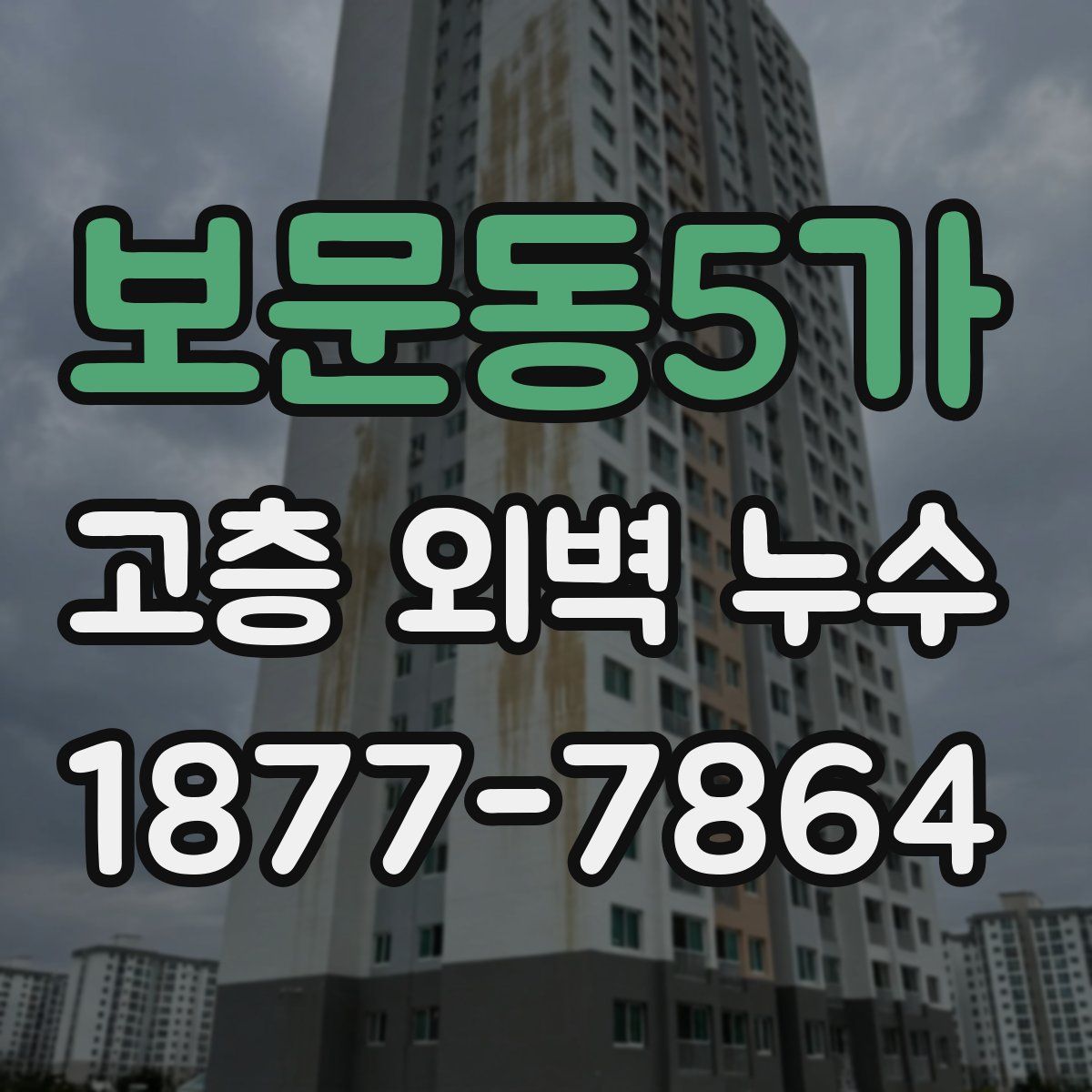 보문동5가 고층 외벽 누수
