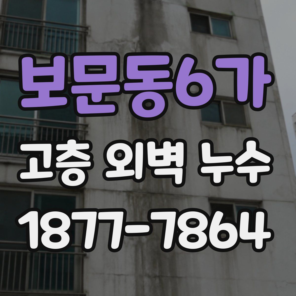 보문동6가 고층 외벽 누수
