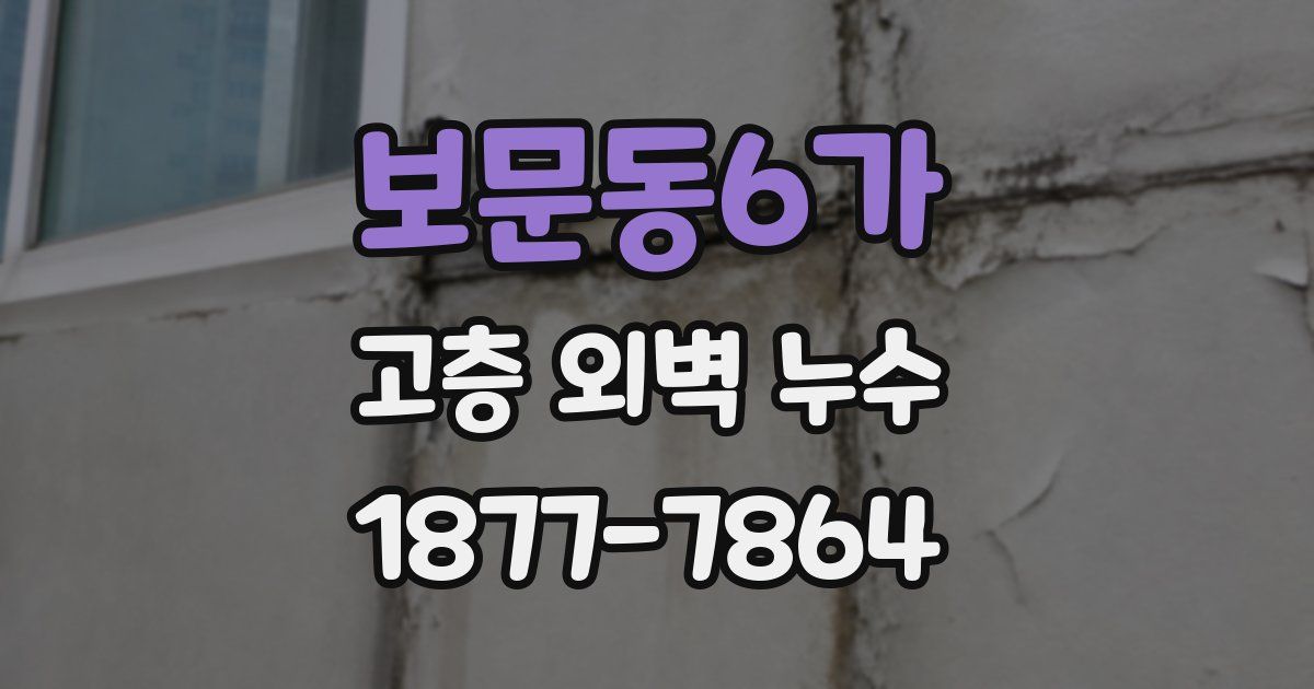 보문동6가 고층 외벽 누수