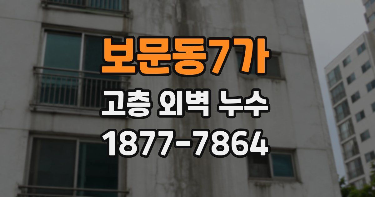 보문동7가 고층 외벽 누수