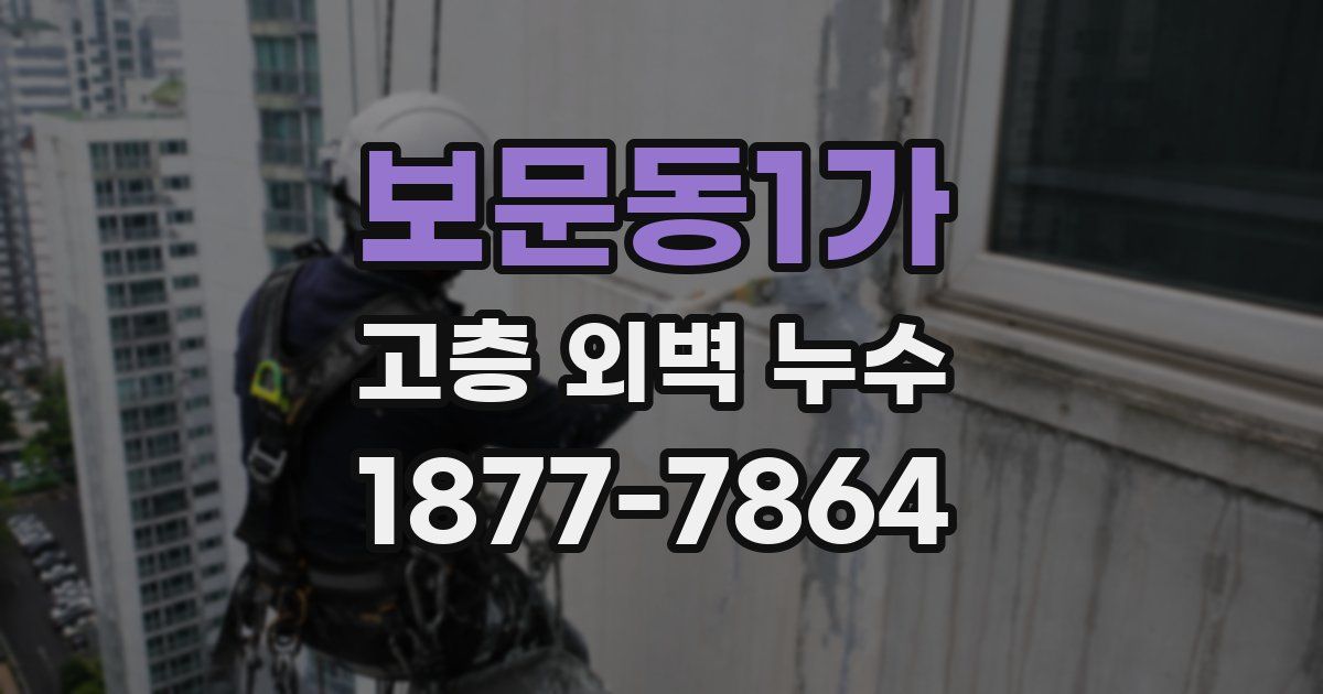보문동1가 고층 외벽 누수
