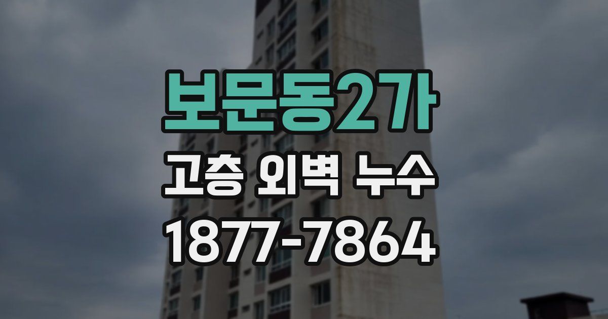 보문동2가 고층 외벽 누수
