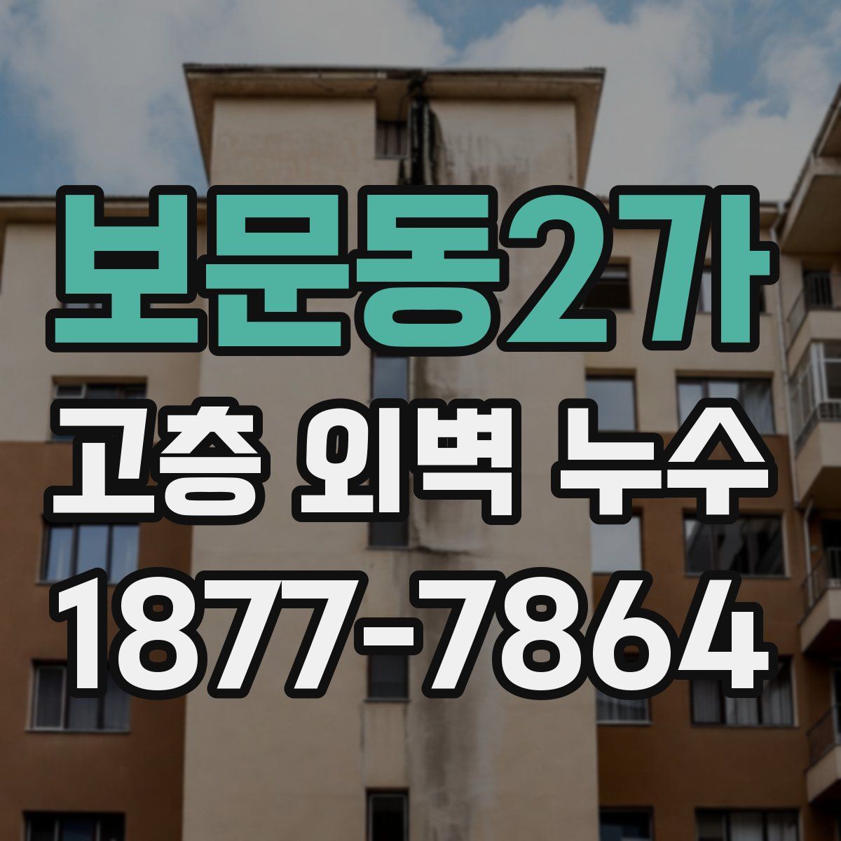 보문동2가 고층 외벽 누수