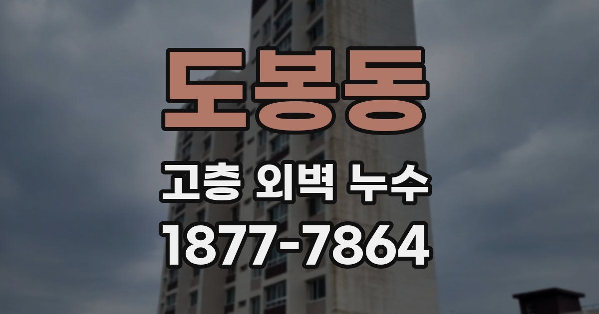 도봉동 고층 외벽 누수