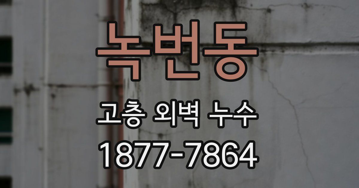 녹번동 고층 외벽 누수