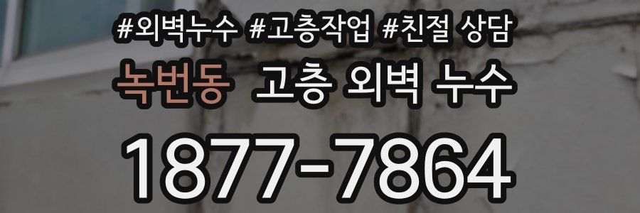 녹번동 고층 외벽 누수
