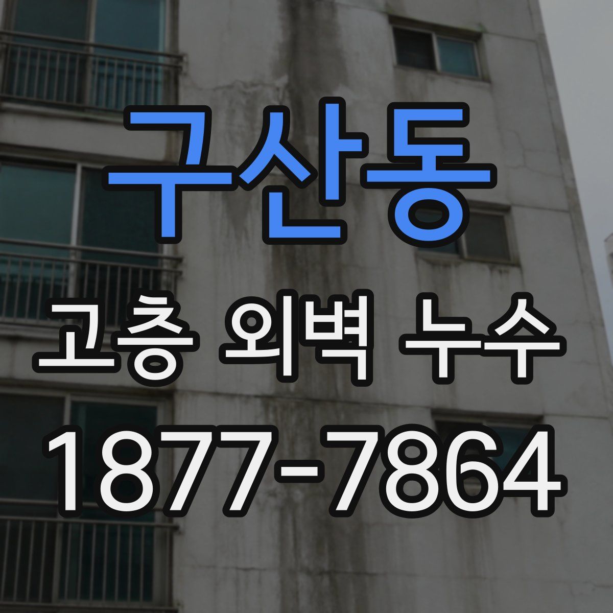 구산동 고층 외벽 누수