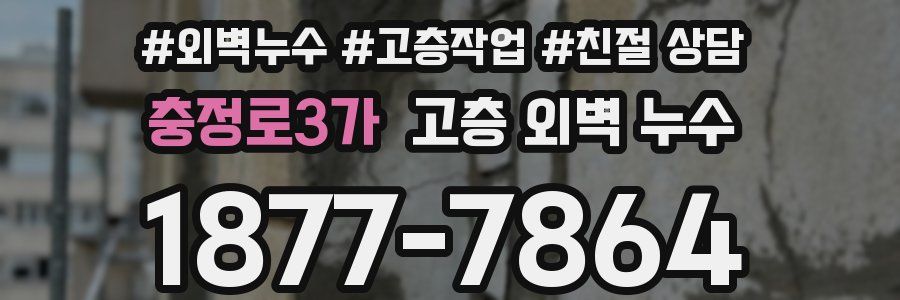 충정로3가 고층 외벽 누수