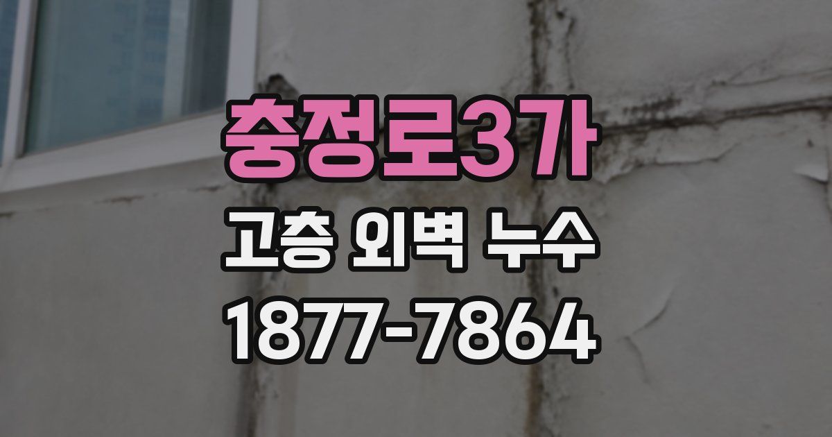 충정로3가 고층 외벽 누수