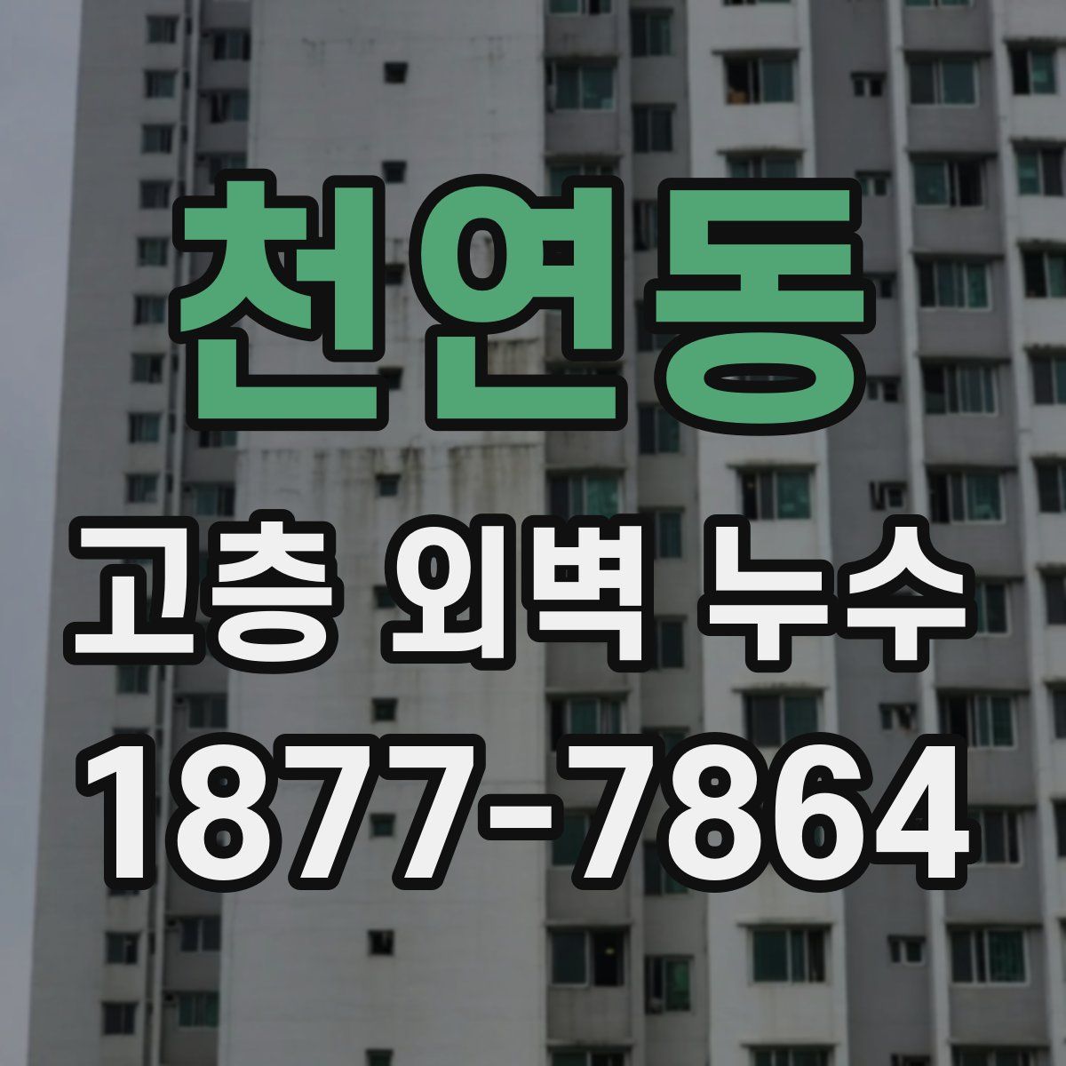 천연동 고층 외벽 누수