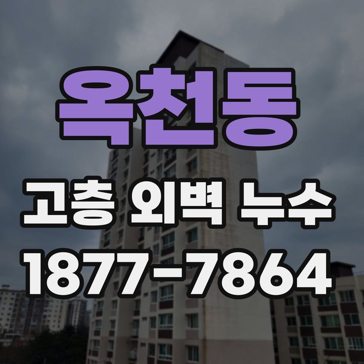 옥천동 고층 외벽 누수
