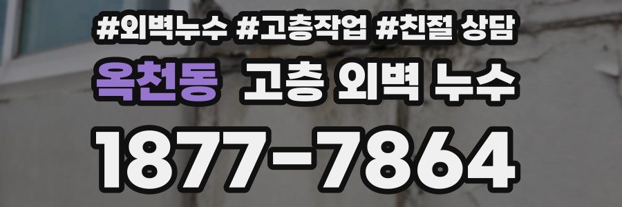 옥천동 고층 외벽 누수