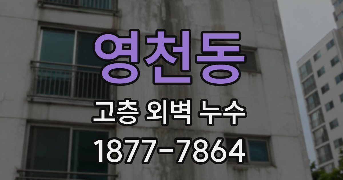 영천동 고층 외벽 누수