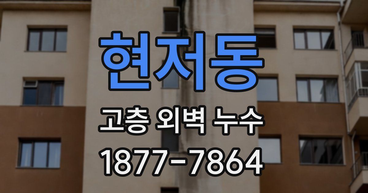 현저동 고층 외벽 누수