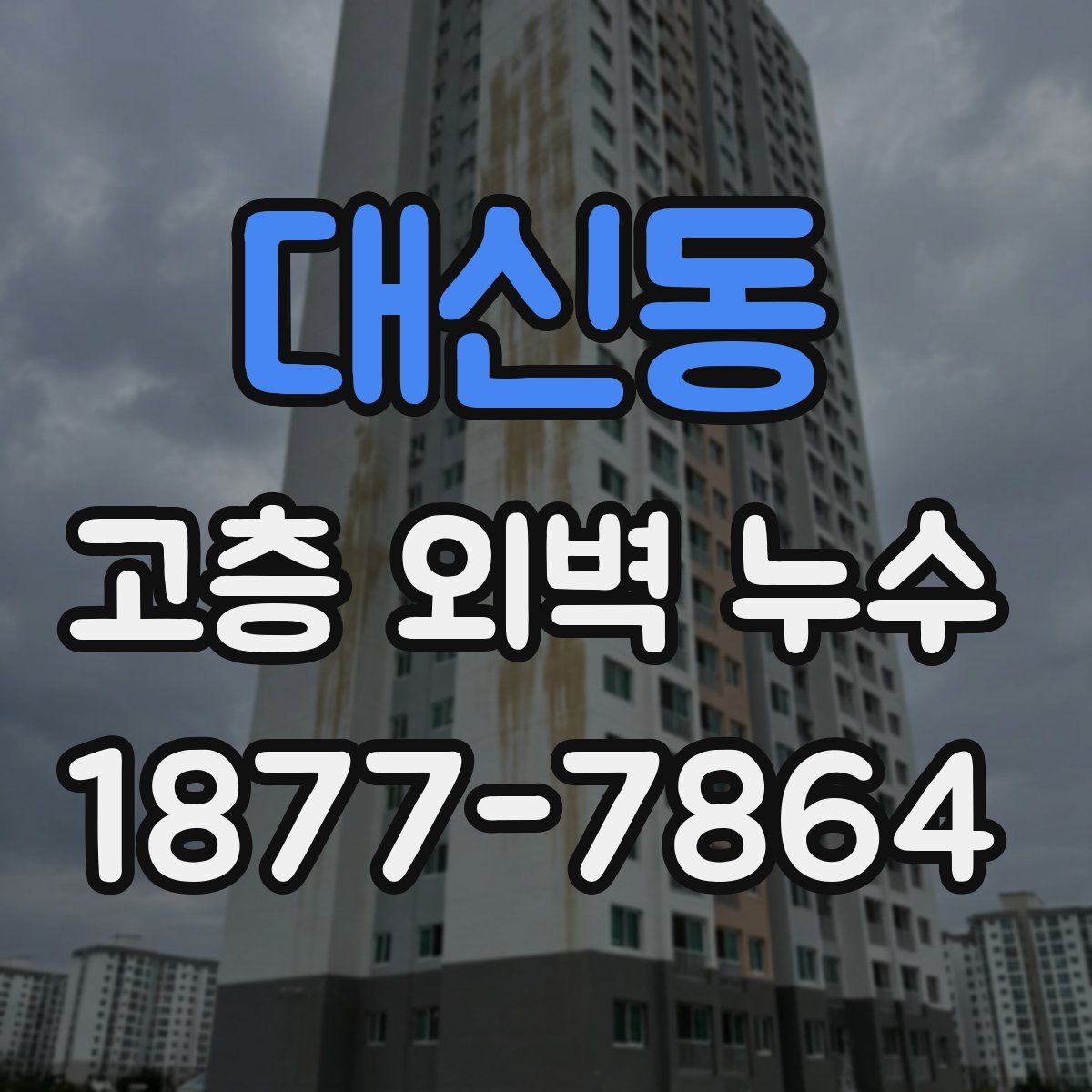 대신동 고층 외벽 누수