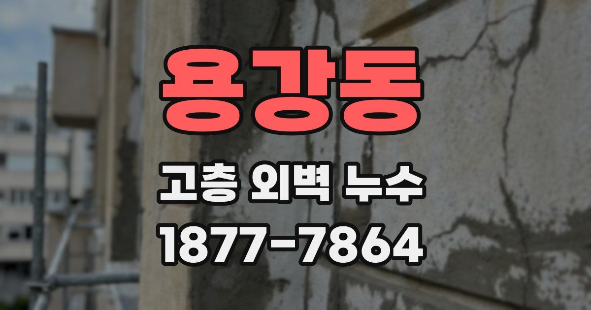 용강동 고층 외벽 누수