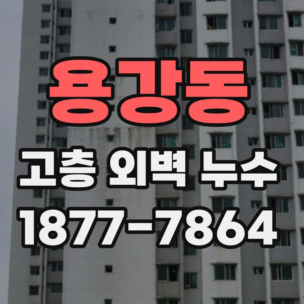 용강동 고층 외벽 누수