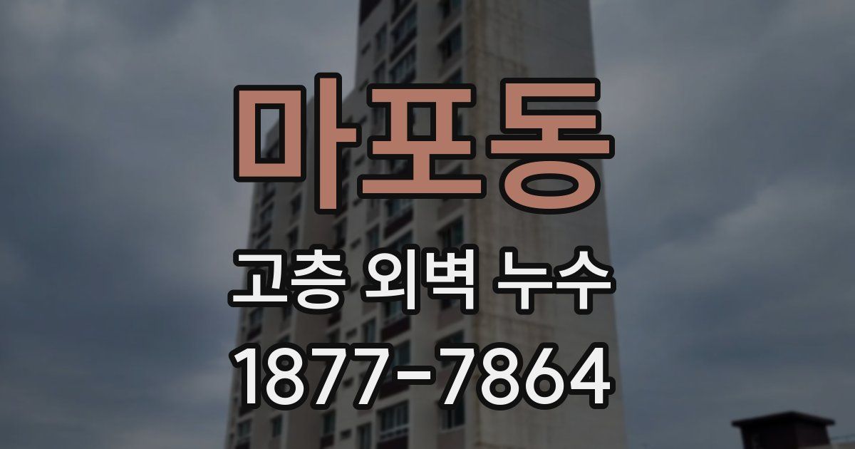 마포동 고층 외벽 누수