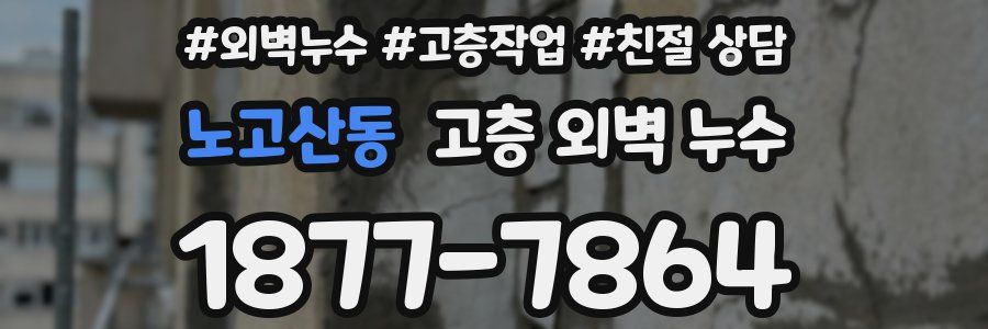 노고산동 고층 외벽 누수