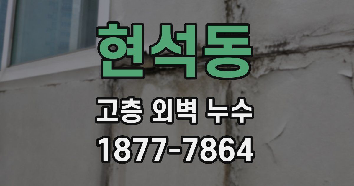 현석동 고층 외벽 누수