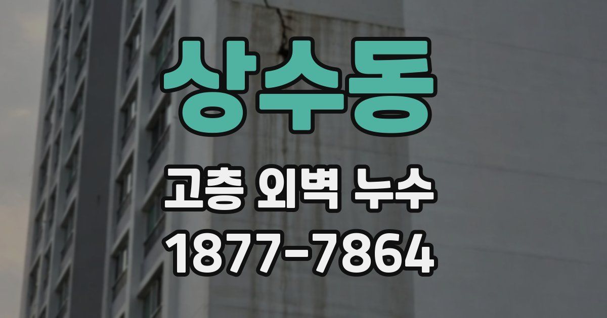 상수동 고층 외벽 누수
