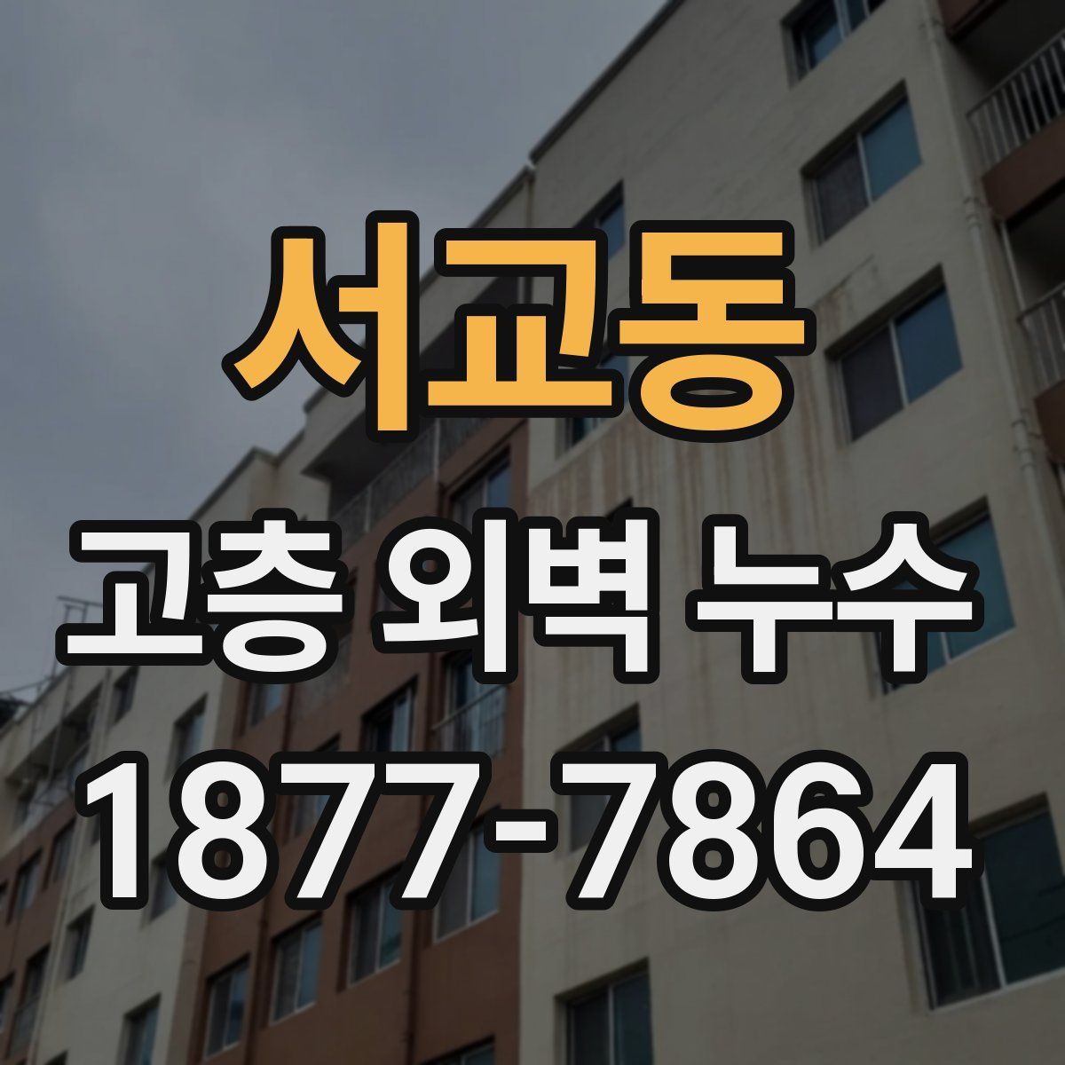 서교동 고층 외벽 누수