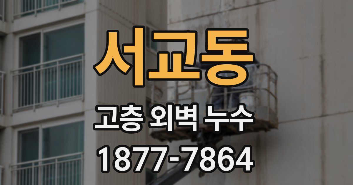 서교동 고층 외벽 누수