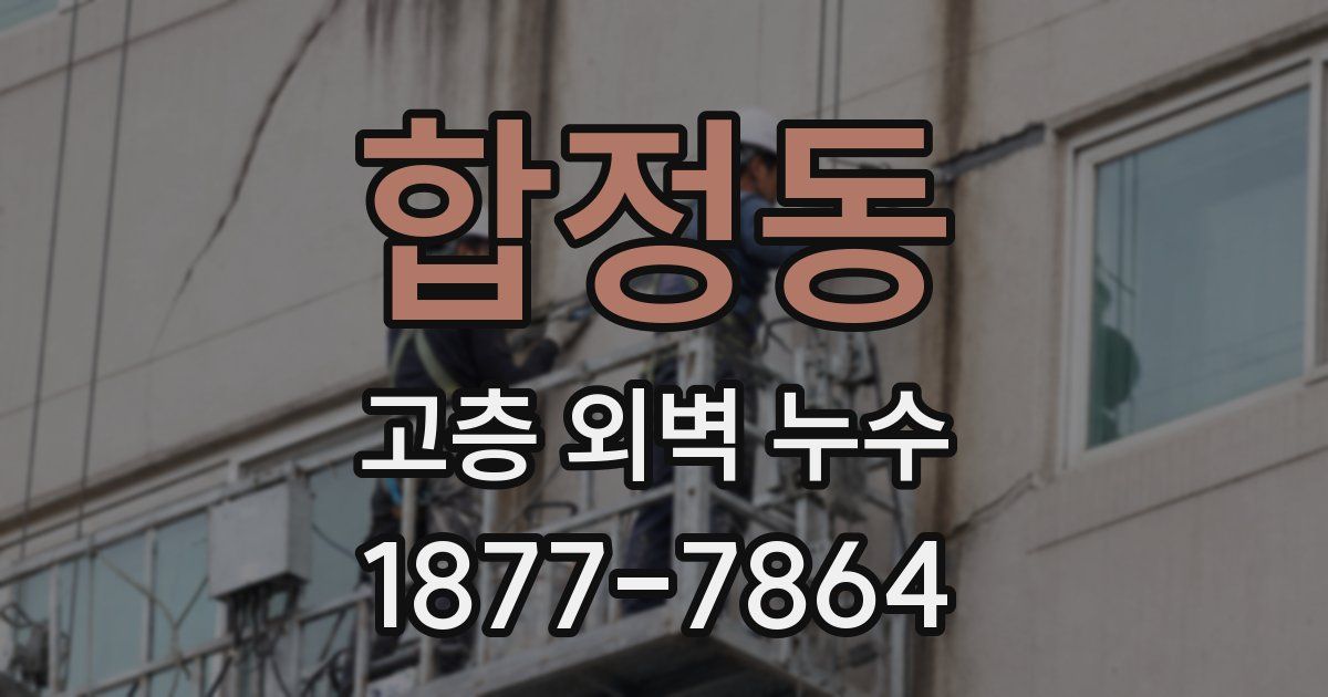 합정동 고층 외벽 누수